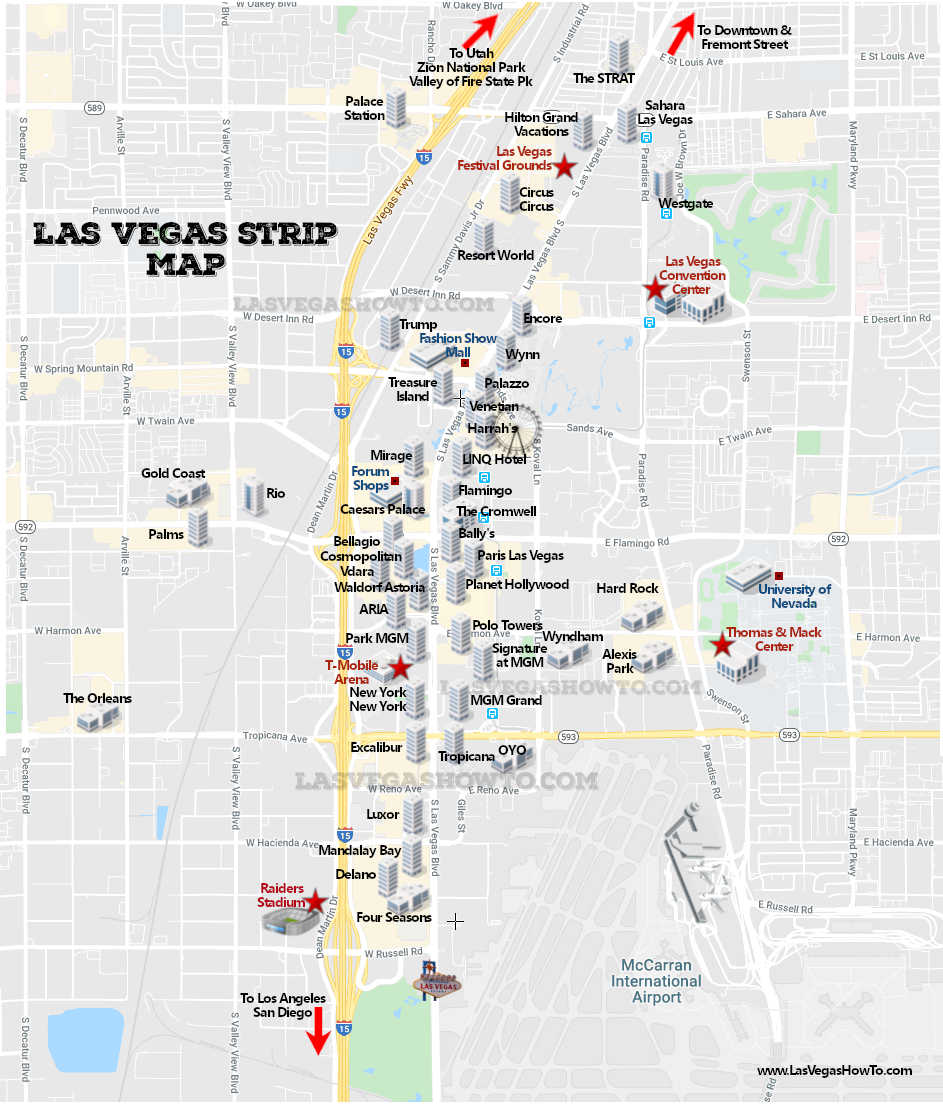 Moth reccomend Map for las vegas strip