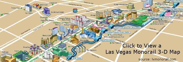 best of Vegas strip for las Map