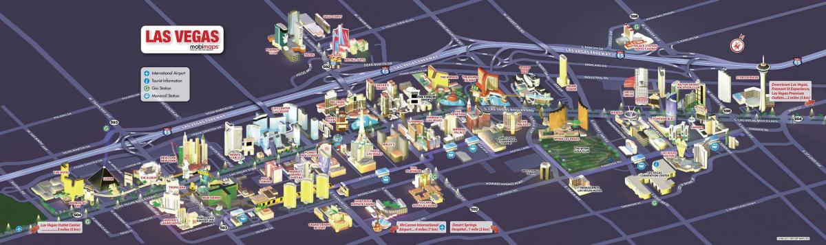 Map for las vegas strip