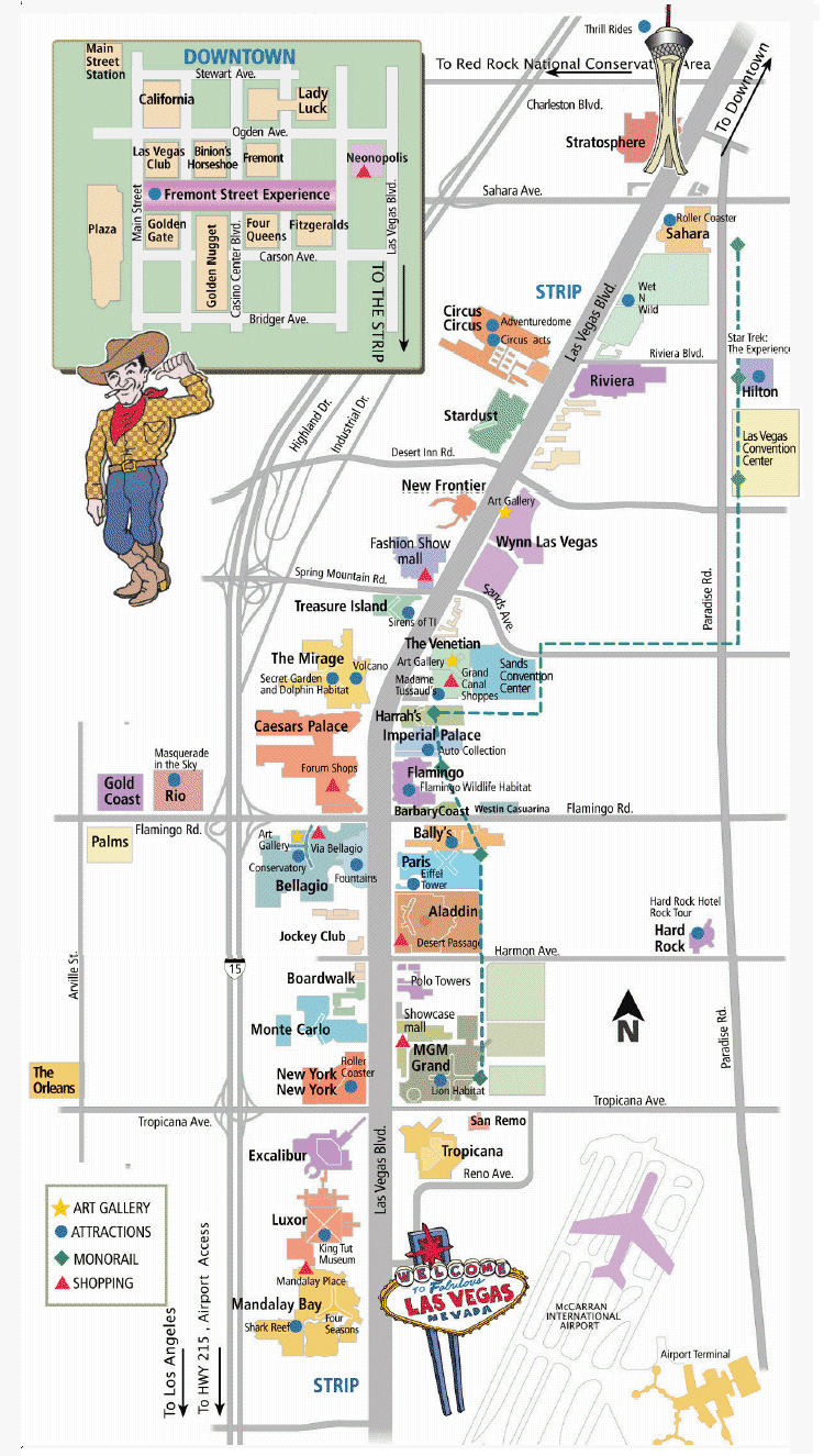 Professor reccomend Map for las vegas strip